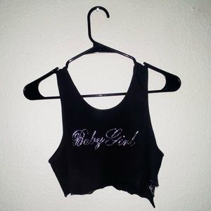 Baby Girl Rhinestone Crop Top